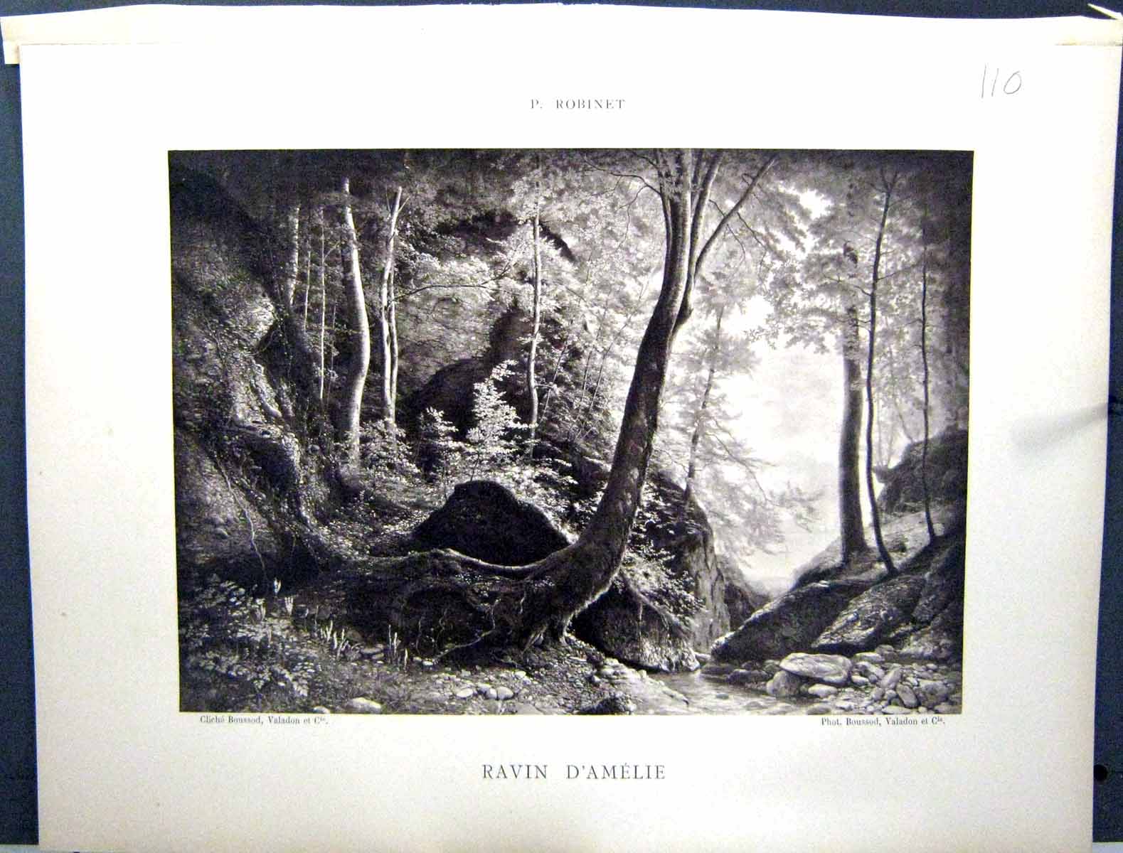 Old Galerie Contemporaine C1890 Lacroix Robinet Ravin D'Amelie Trees Victorian