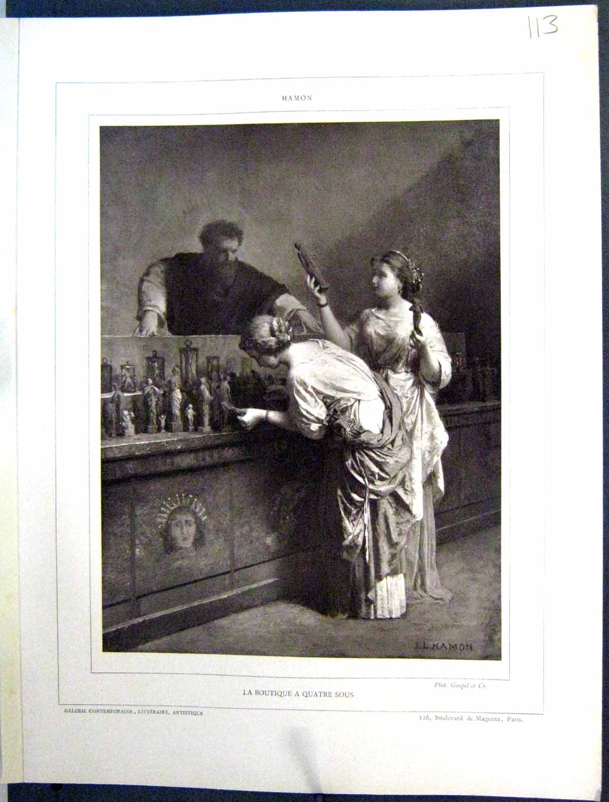 Old Galerie Contemporaine C1890 Lacroix Louis Hamon Boutique Quatre S Victorian