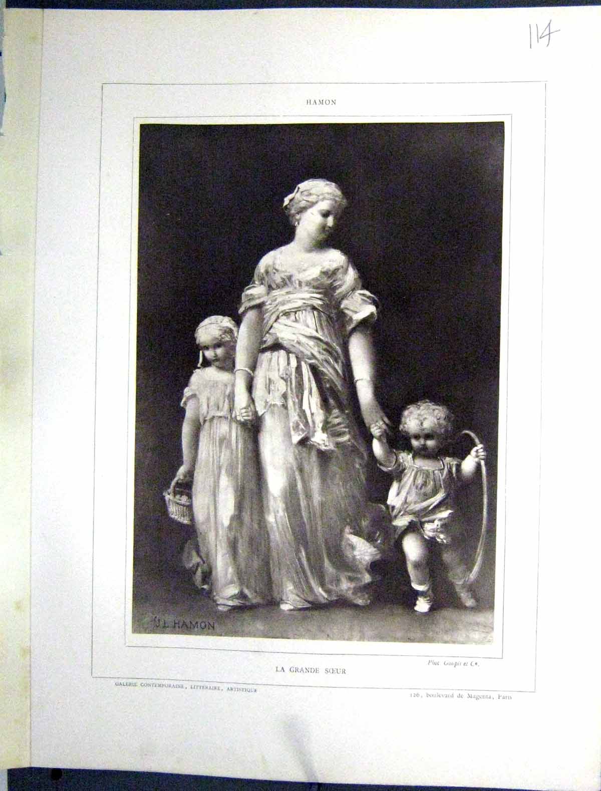 Old Galerie Contemporaine C1890 Lacroix Hamon Grande Soeur Mother Chi Victorian