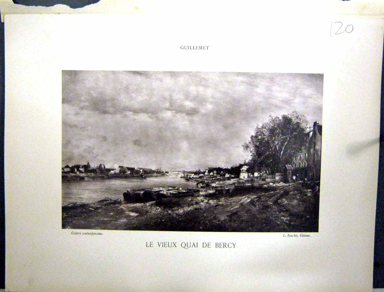 Old Galerie Contemporaine C1890 Lacroix Guillemet Vieux Quai De Bercy Victorian