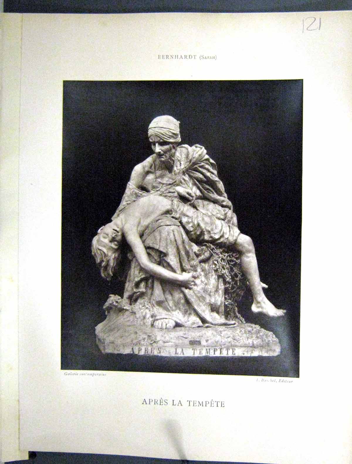Old Galerie Contemporaine C1890 Lacroix Sarah Bernhardt Apres Tempete Victorian