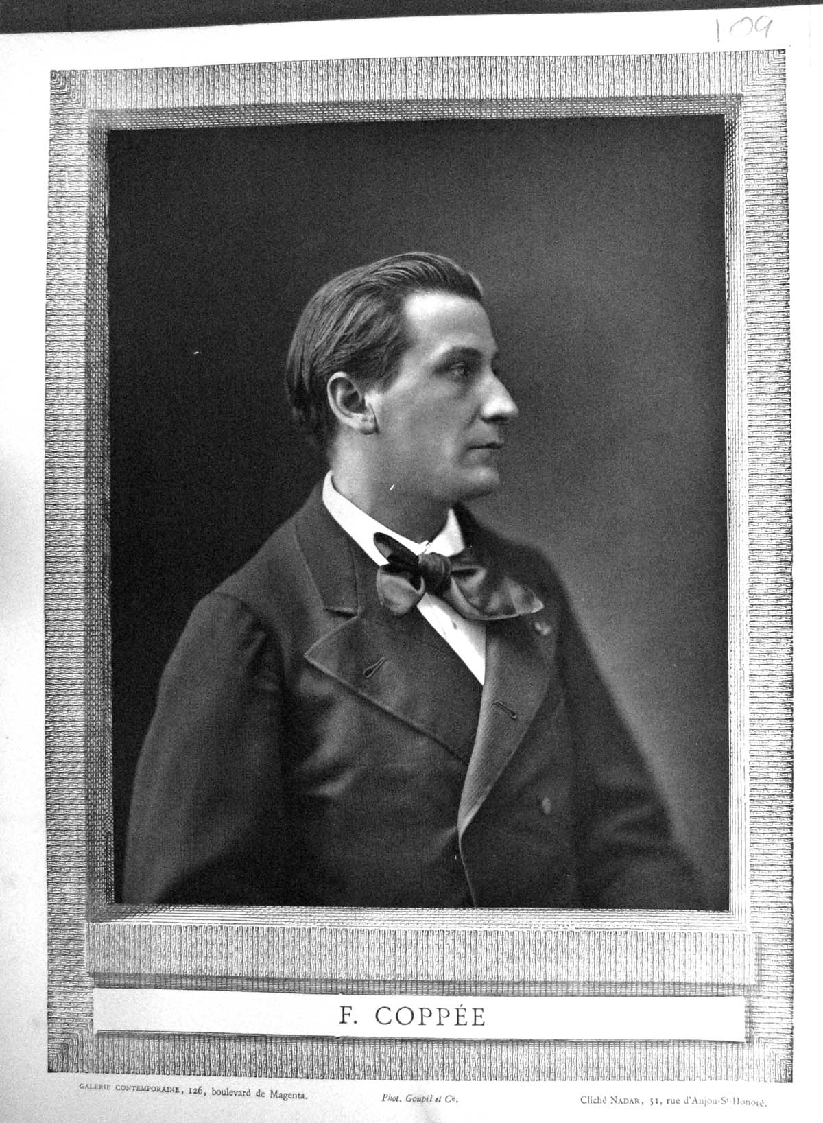 Antique Print Galerie Contemporaine C1876 Baschet Francois Coppee Autograph