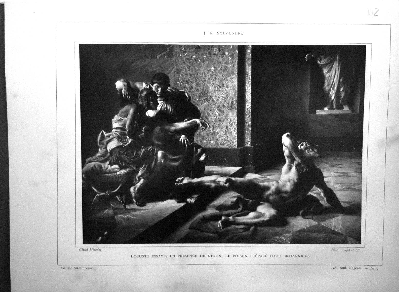 Old Galerie Contemporaine C1876 Baschet Sylvestre Locuste Essaye Nero Victorian