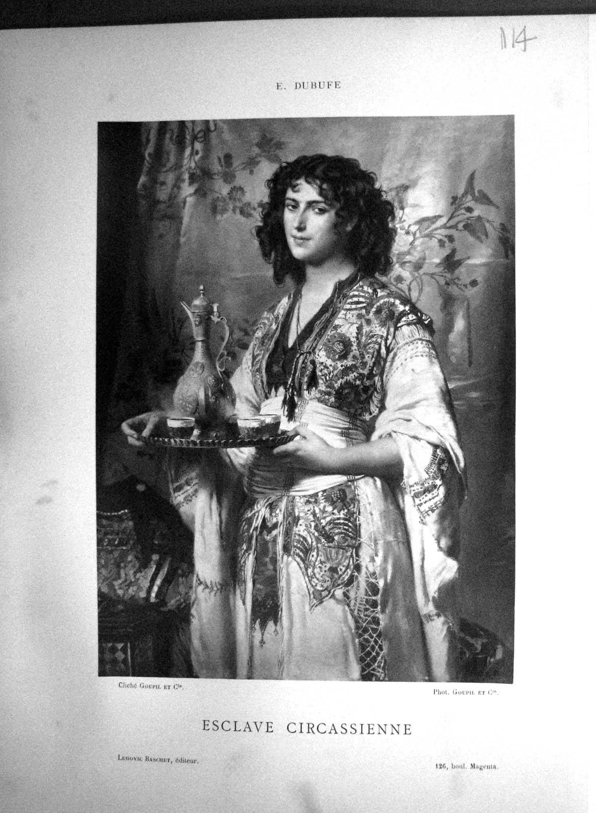Old Galerie Contemporaine C1876 Baschet Edouard Dubufe Esclave Circas Victorian