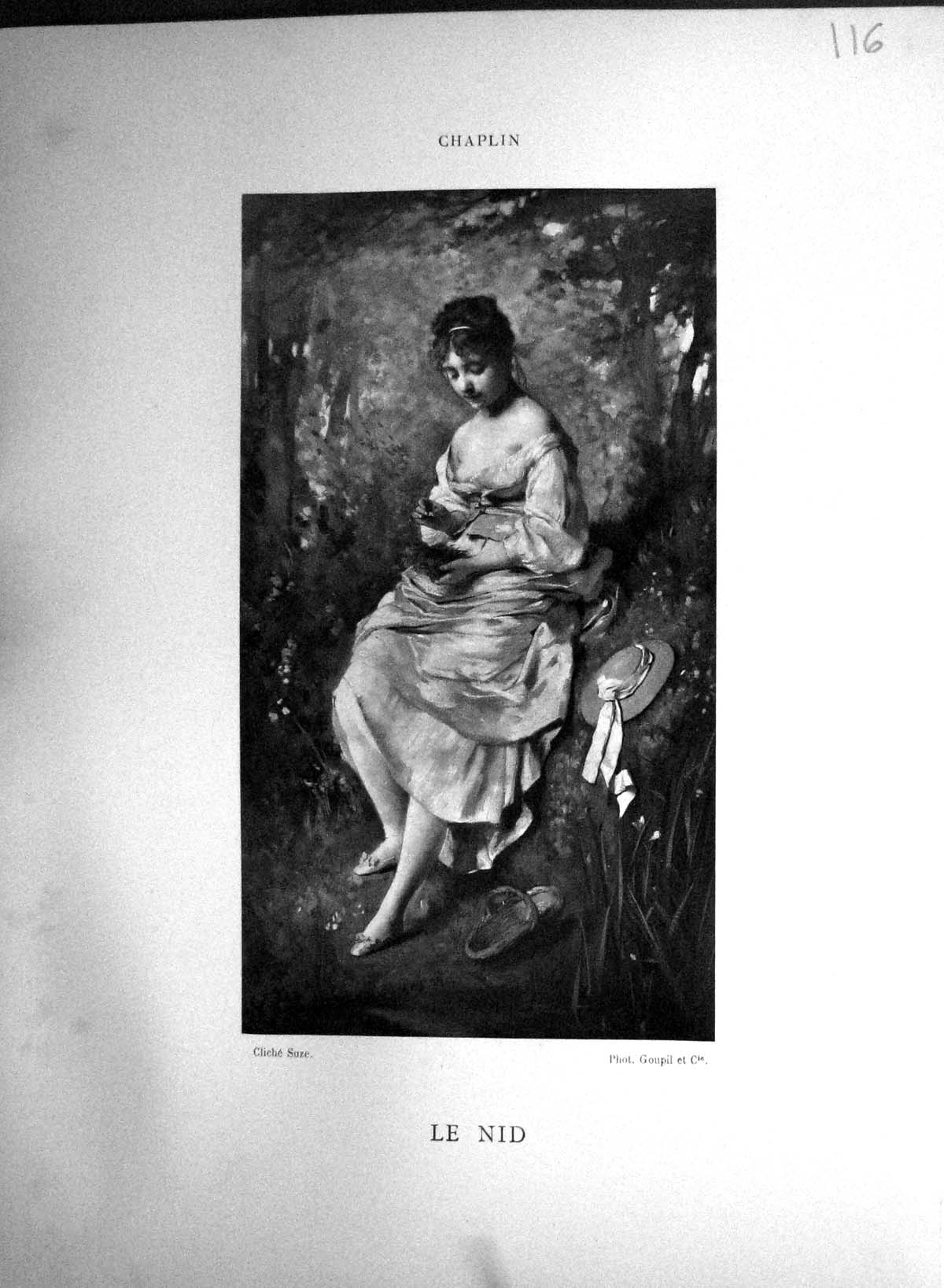 Old Galerie Contemporaine C1876 Baschet Charles Chaplin Le Nid Lady N Victorian