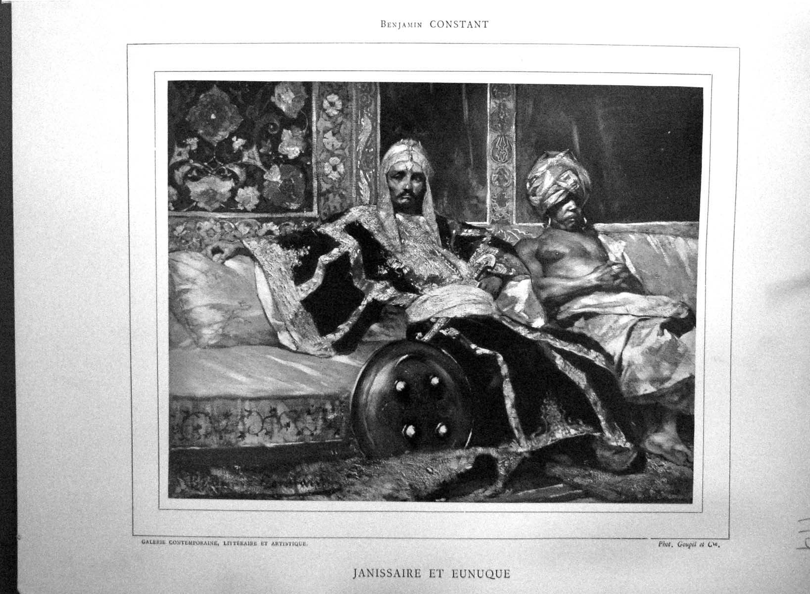 Old Galerie Contemporaine C1876 Baschet Benjamin Constant Janissaire Victorian