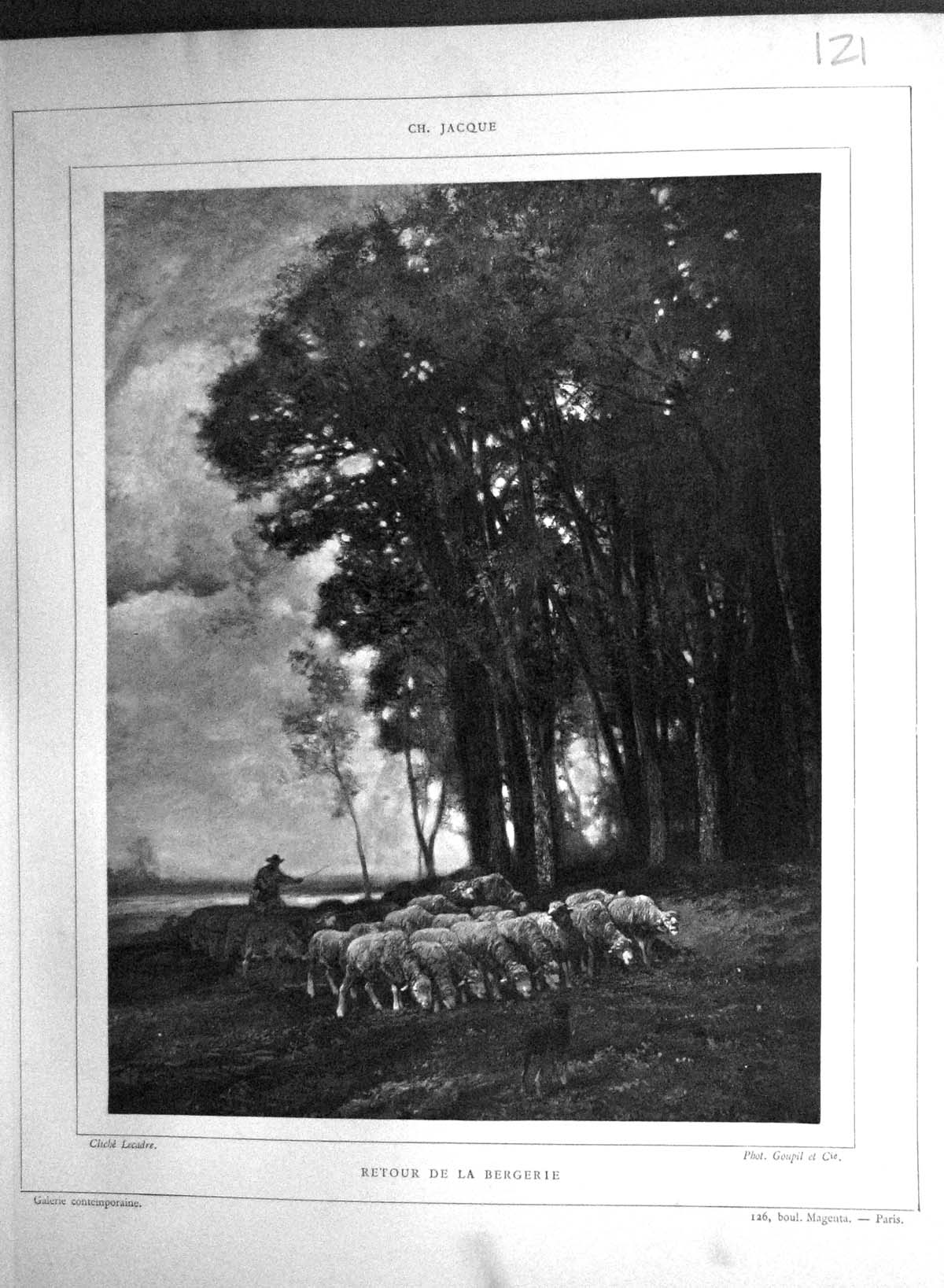 Old Galerie Contemporaine C1876 Baschet Jacque Retour Bergerie Sheep Victorian