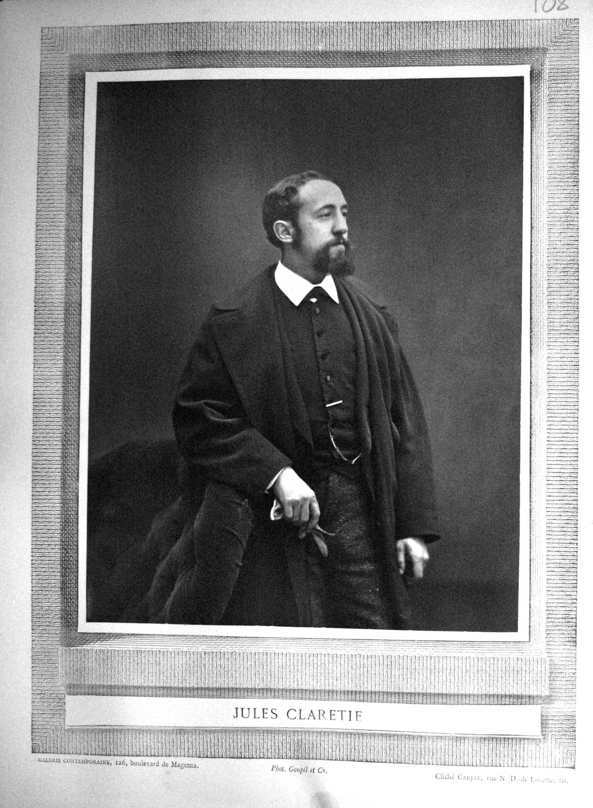 Antique Print Galerie Contemporaine C1876 Baschet Jules Claretie Autograph 19th