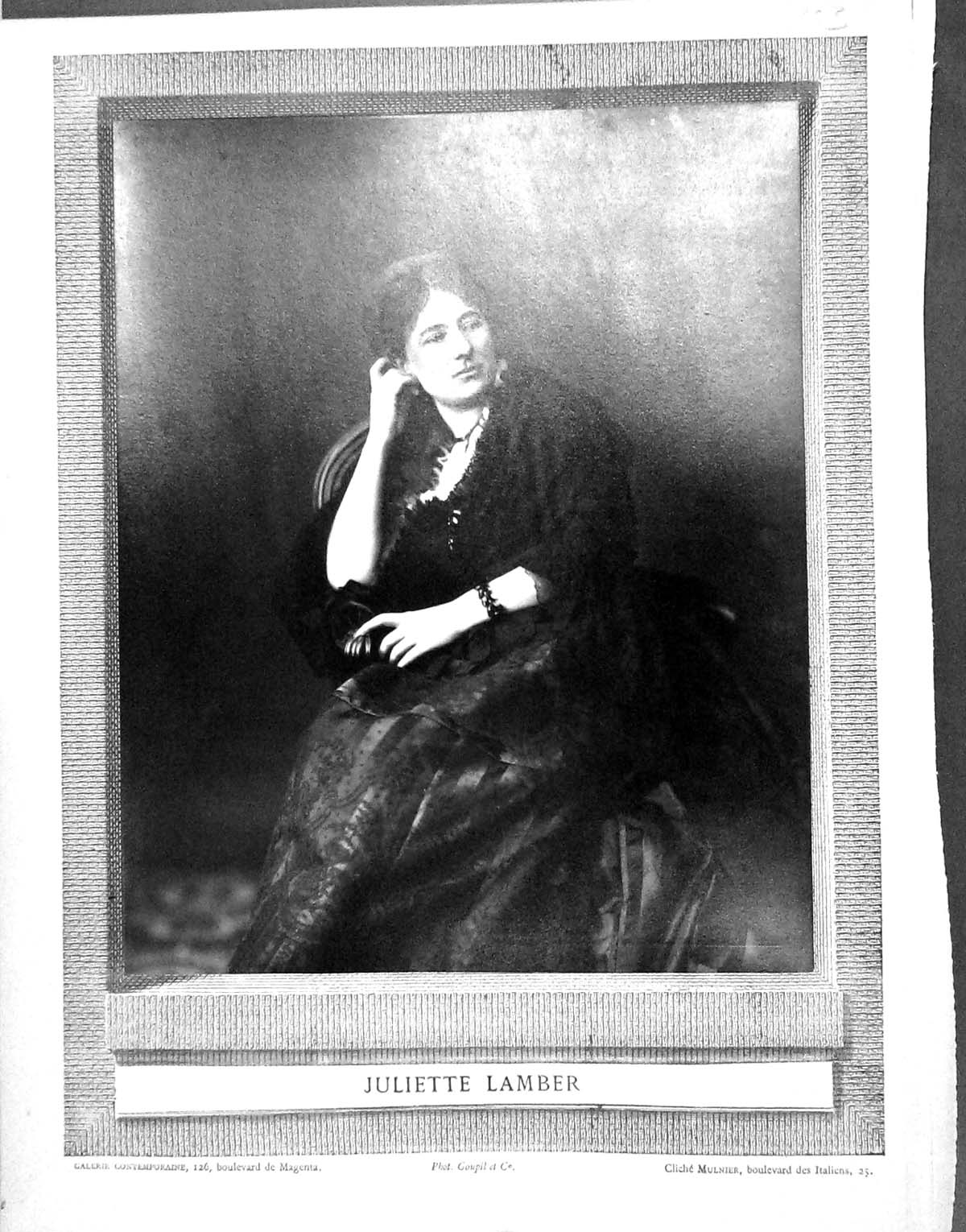 Old Juliette Lamber Villa Bruyeres Galerie Contemporaine C1877 Basche Victorian