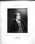 Antique Old Print Galerie Contemporaine C1877 Baschet Louis Blanc Autograph