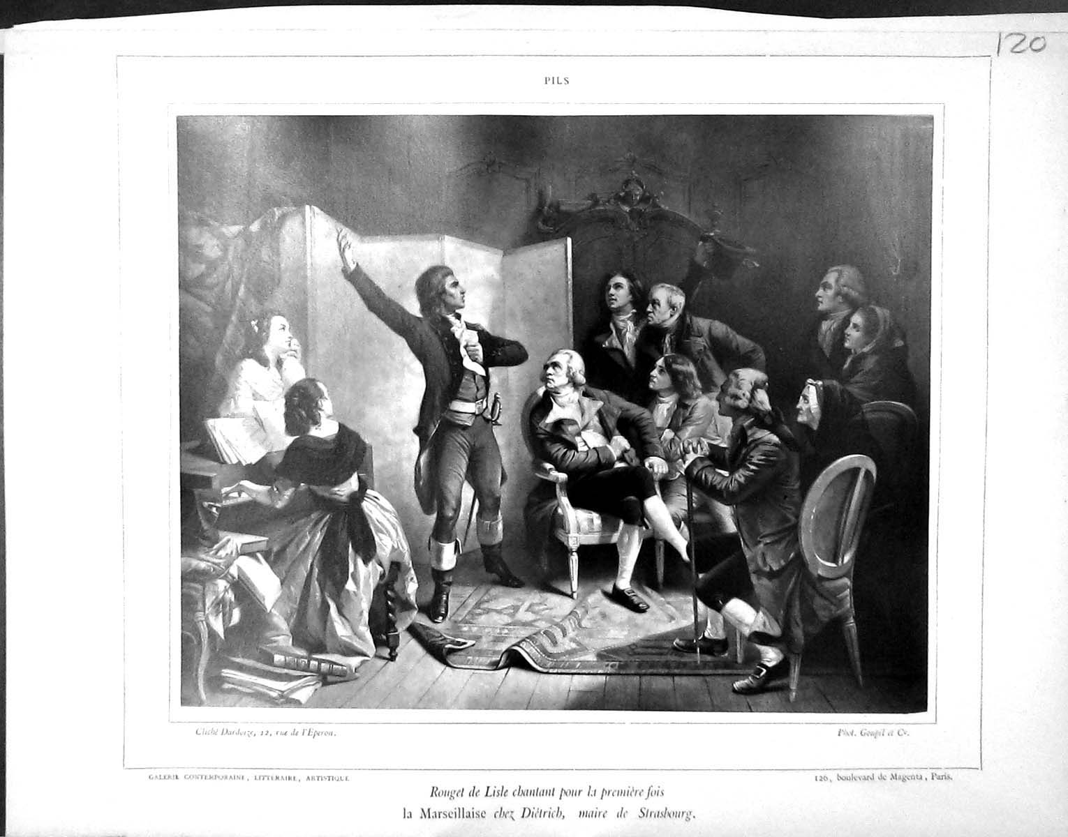 Old Galerie Contemporaine C1877 Baschet Pils Marseillaise Dietrich St Victorian