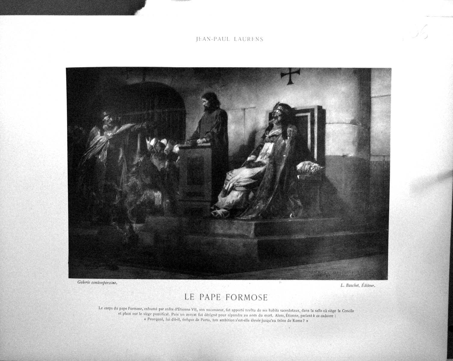 Old Galerie Contemporaine C1877 Baschet Jean-Paul Laurens Pape Formos Victorian