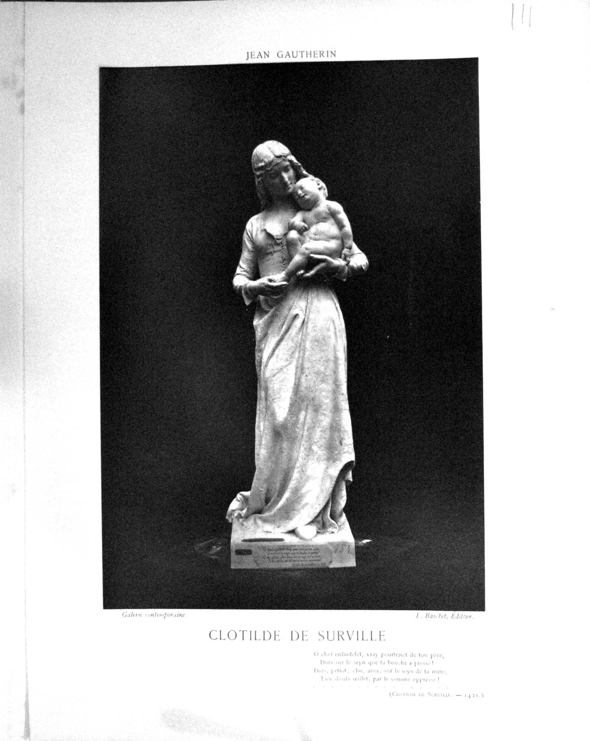 Old Galerie Contemporaine C1877 Baschet Jean Gautherin Sculpture Clot Victorian