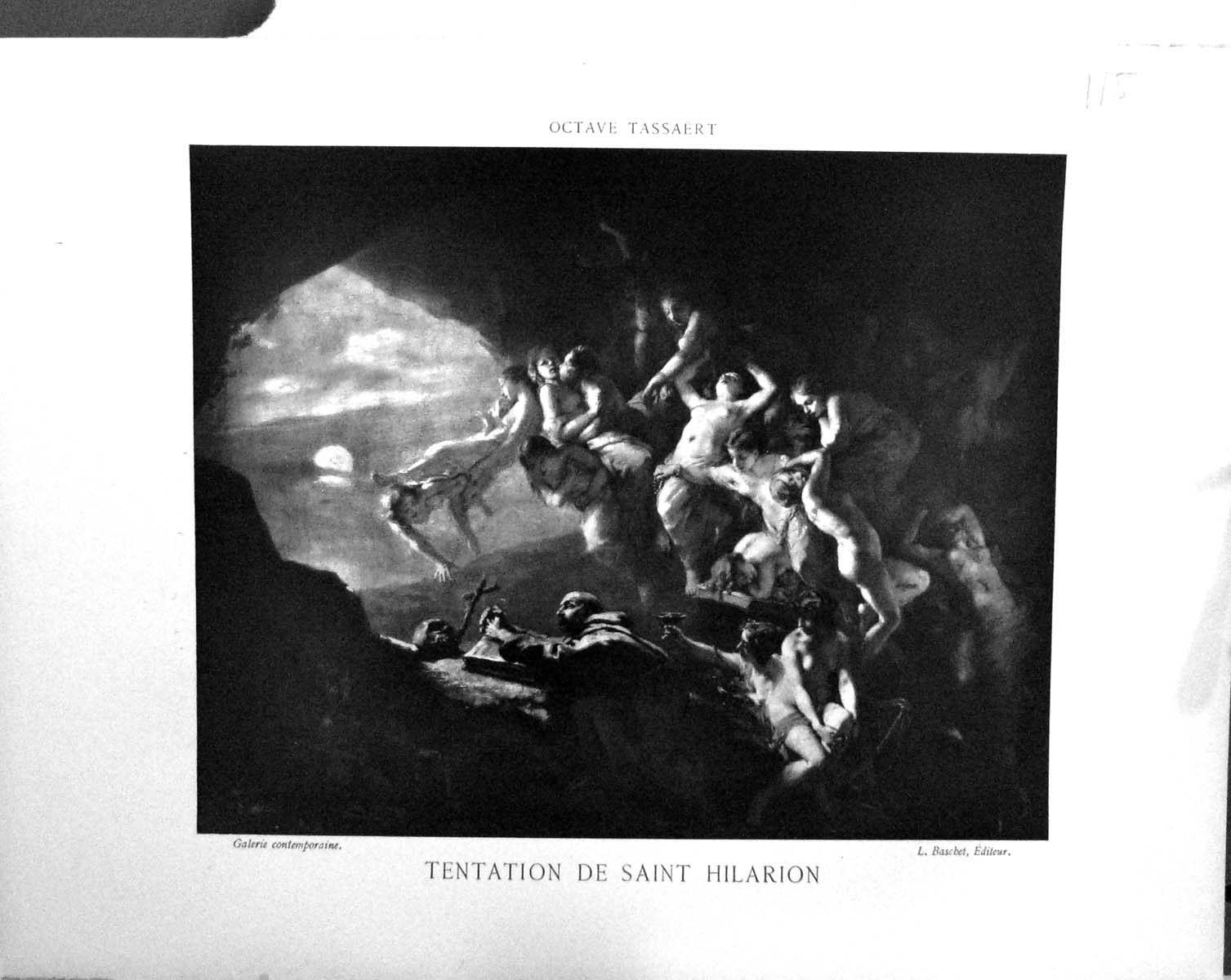 Old Galerie Contemporaine C1877 Baschet Octave Tassaert Tentation Sai Victorian