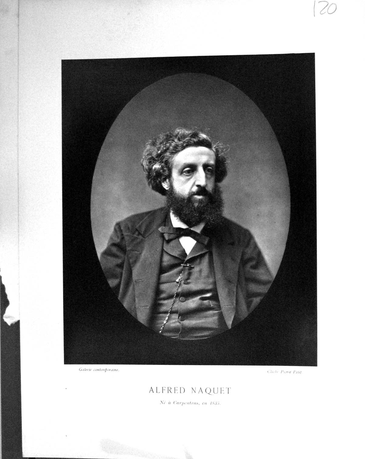 Antique Old Print Galerie Contemporaine C1877 Baschet Alfred Naquet Autograph