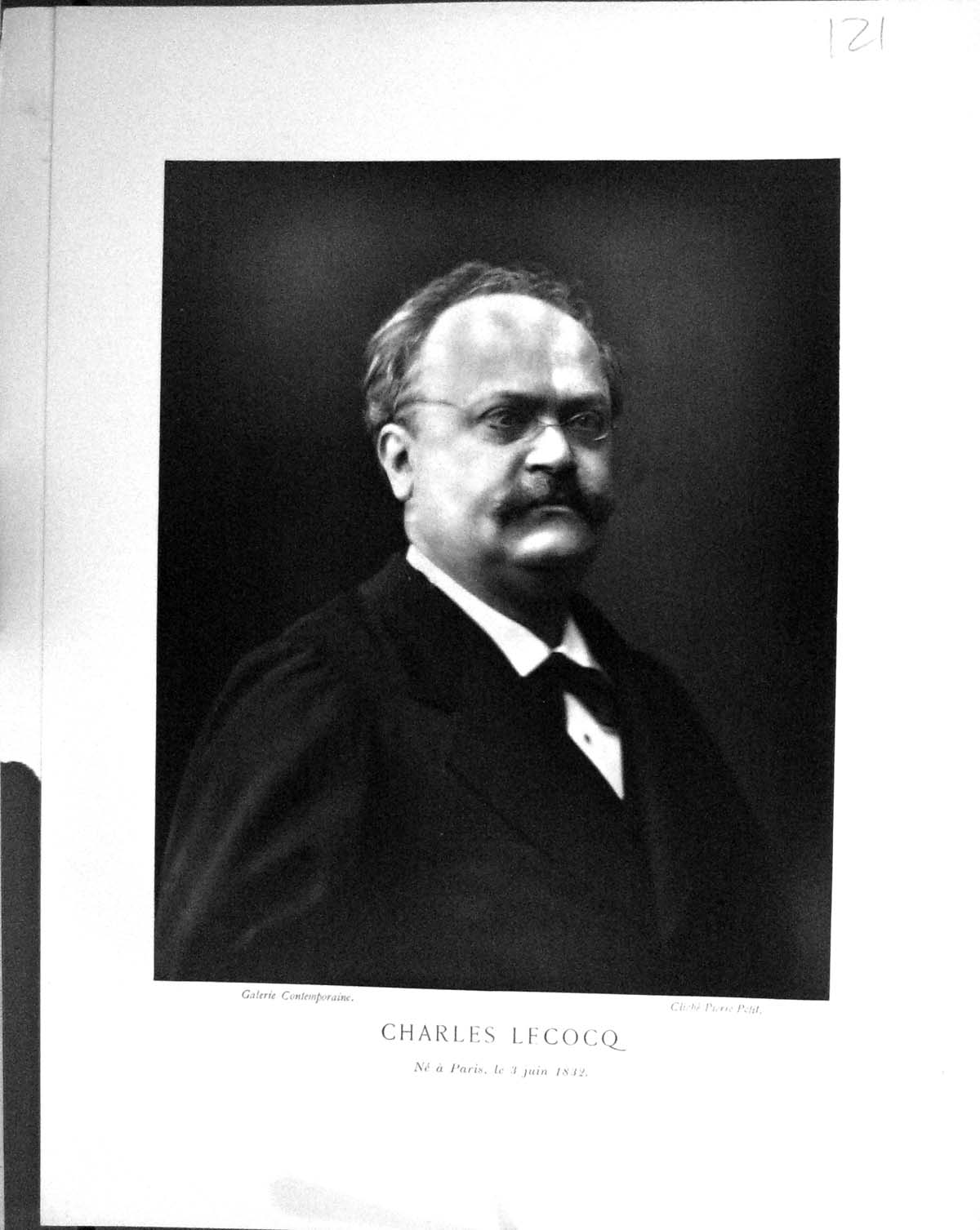 Old Charles Lecocq Autograph Music Galerie Contemporaine C1877 Basche Victorian