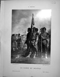 Old Print Galerie Contemporaine 1879 Baschet Protais Garde Drapeau Siers 19th