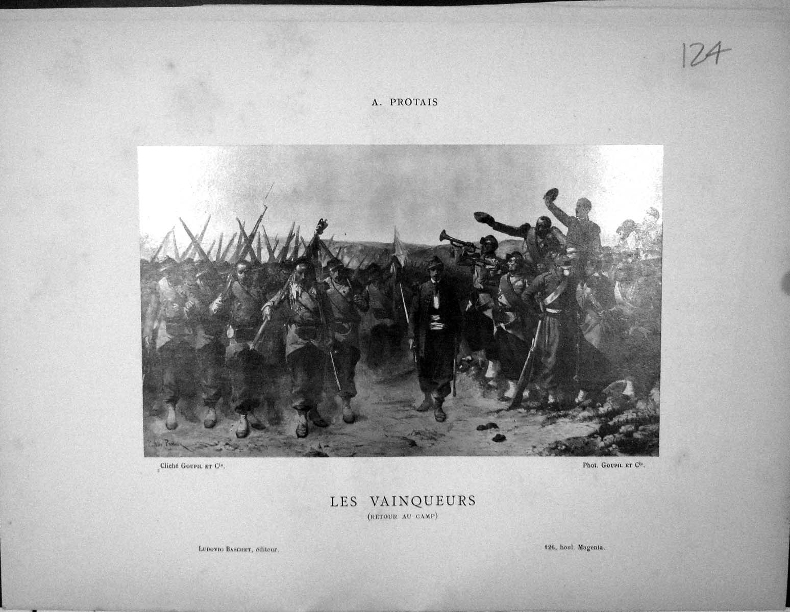 Old Galerie Contemporaine 1879 Baschet Alexandre Protais Vainqueurs W Victorian