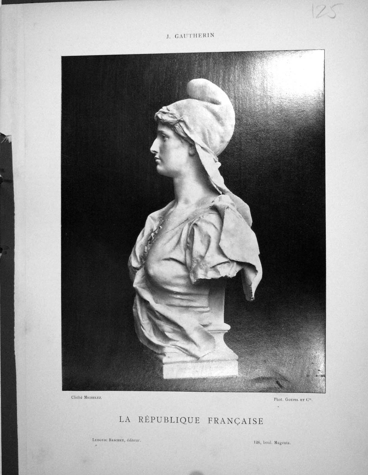 Old Galerie Contemporaine 1879 Baschet Jean Gautherin Republique Fran Victorian