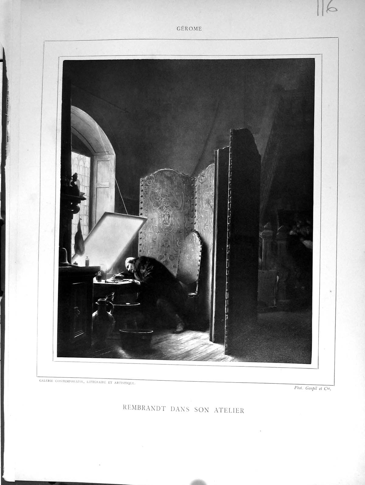 Old Rembrandt Dans Son Atelier Galerie Contemporaine 1880 Baschet Ger Victorian