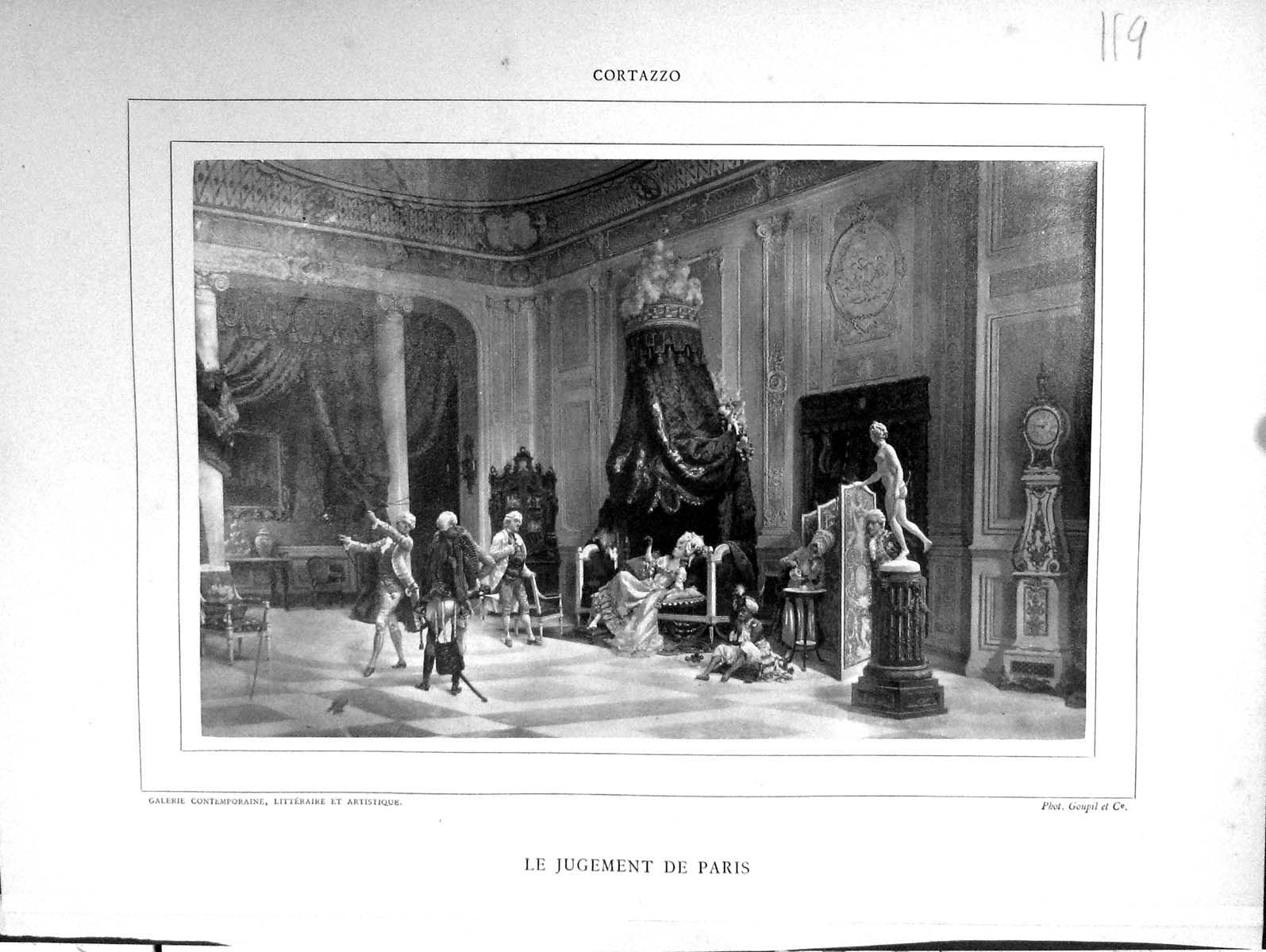 Old Galerie Contemporaine 1880 Baschet Cortazzo Jugement Paris France Victorian