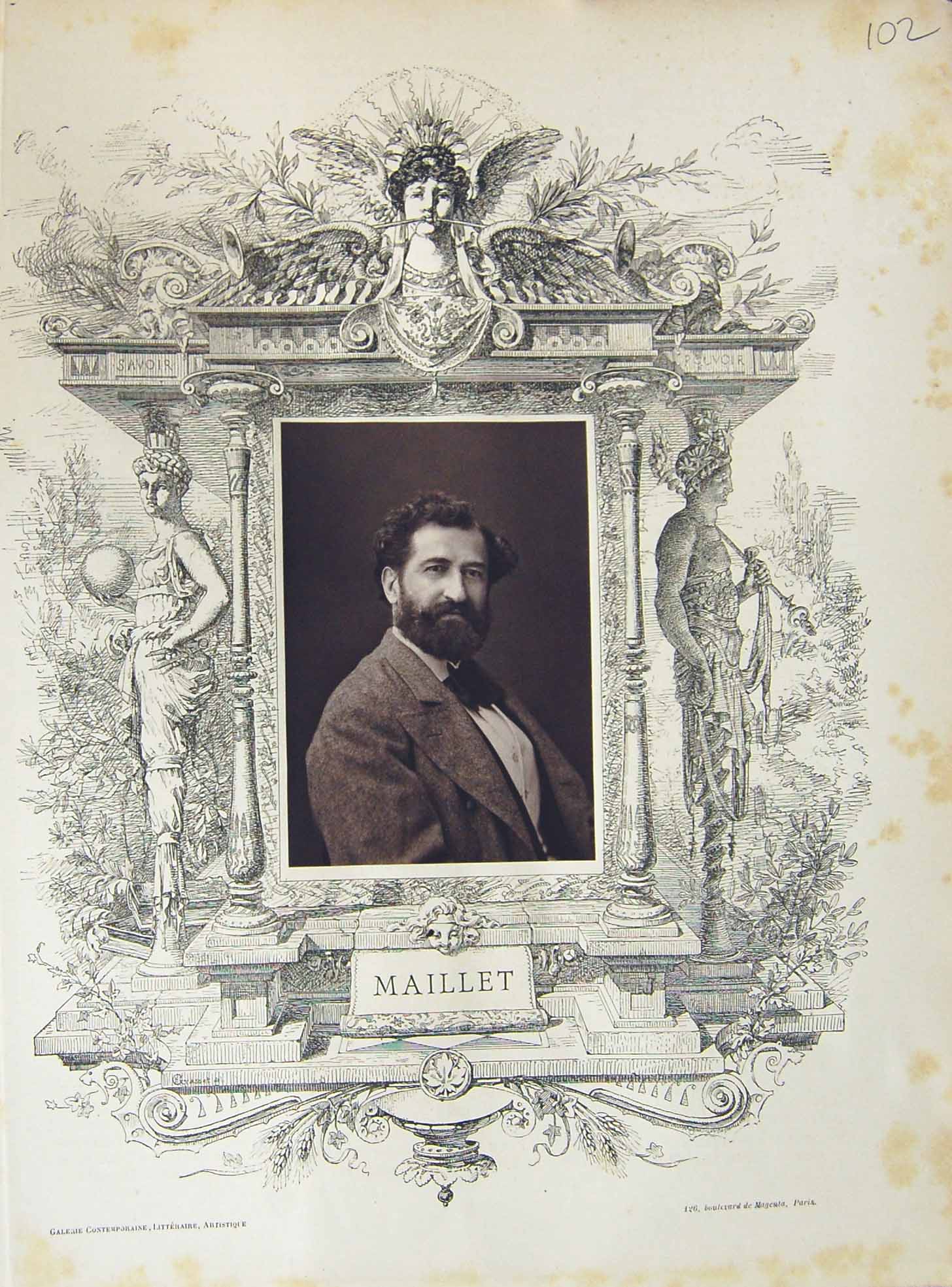 Old Print Galerie Contemporaine C1874-78 Lacroix Maillet Sculpture Satyre 19th