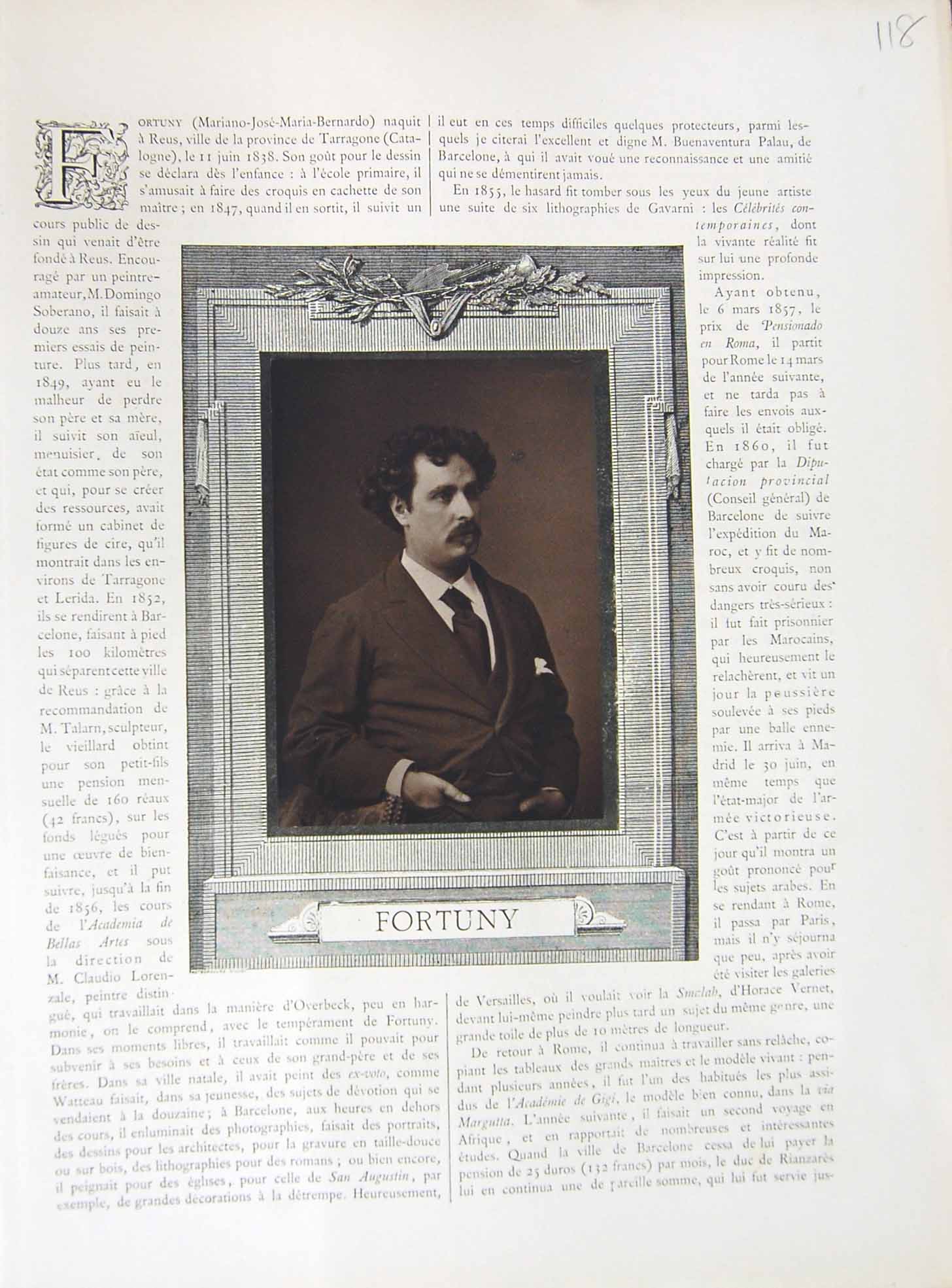 Antique Print Fortuny Croquis Plume Galerie Contemporaine C1874-78 Lacroix 19th