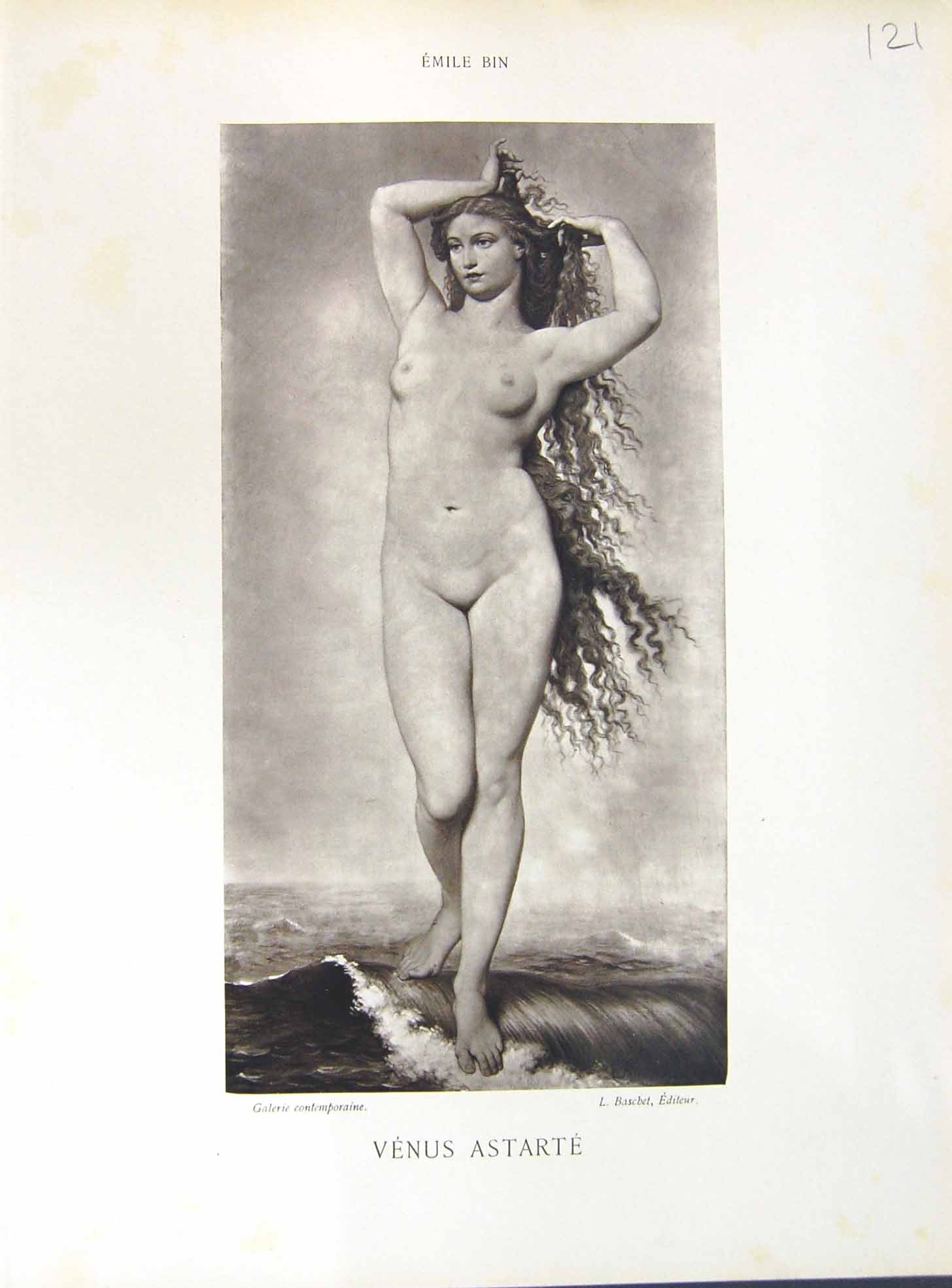 Old Emile Bin Galerie Contemporaine C1874-78 Lacroix Venus Astarte Na Victorian