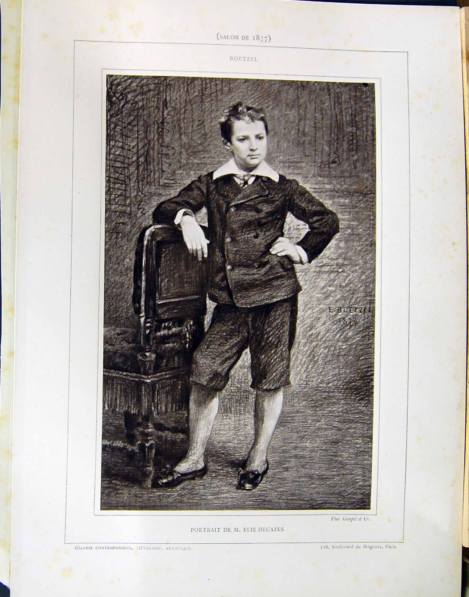 Old Galerie Contemporaine C1874-78 Lacroix Boetzel Elie Decazes Ville Victorian