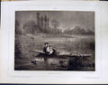 Old Print Galerie Contemporaine C1874-78 Lacroix Jundt River Boat Romance 19th
