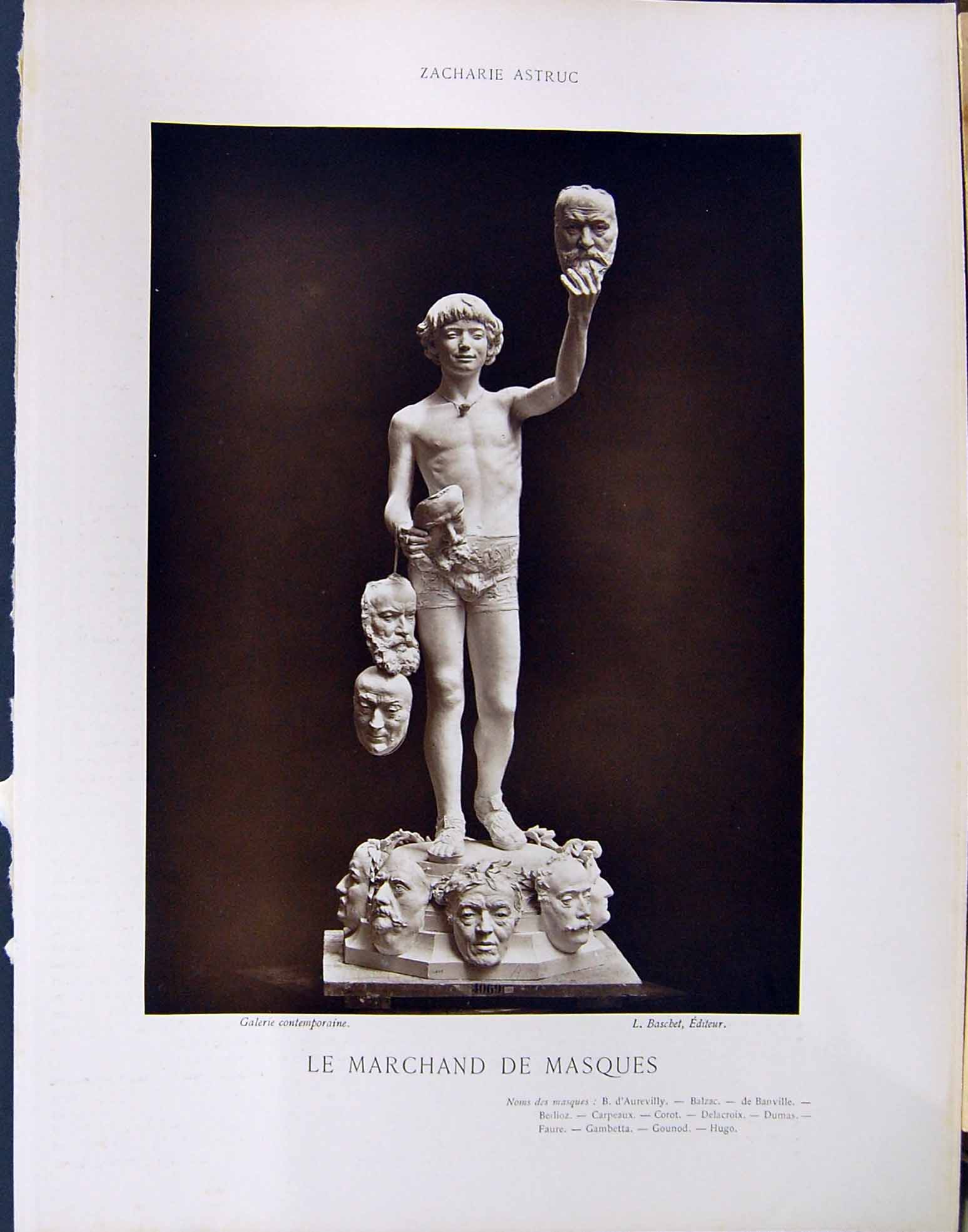 Old Zacharie Astruc Galerie Contemporaine C1874-78 Lacroix Marchand M Victorian