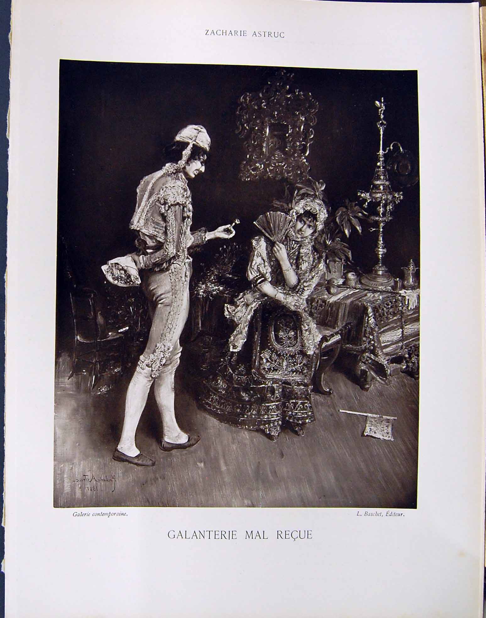 Old Galerie Contemporaine C1874-78 Lacroix Zacharie Astruc Galanterie Victorian