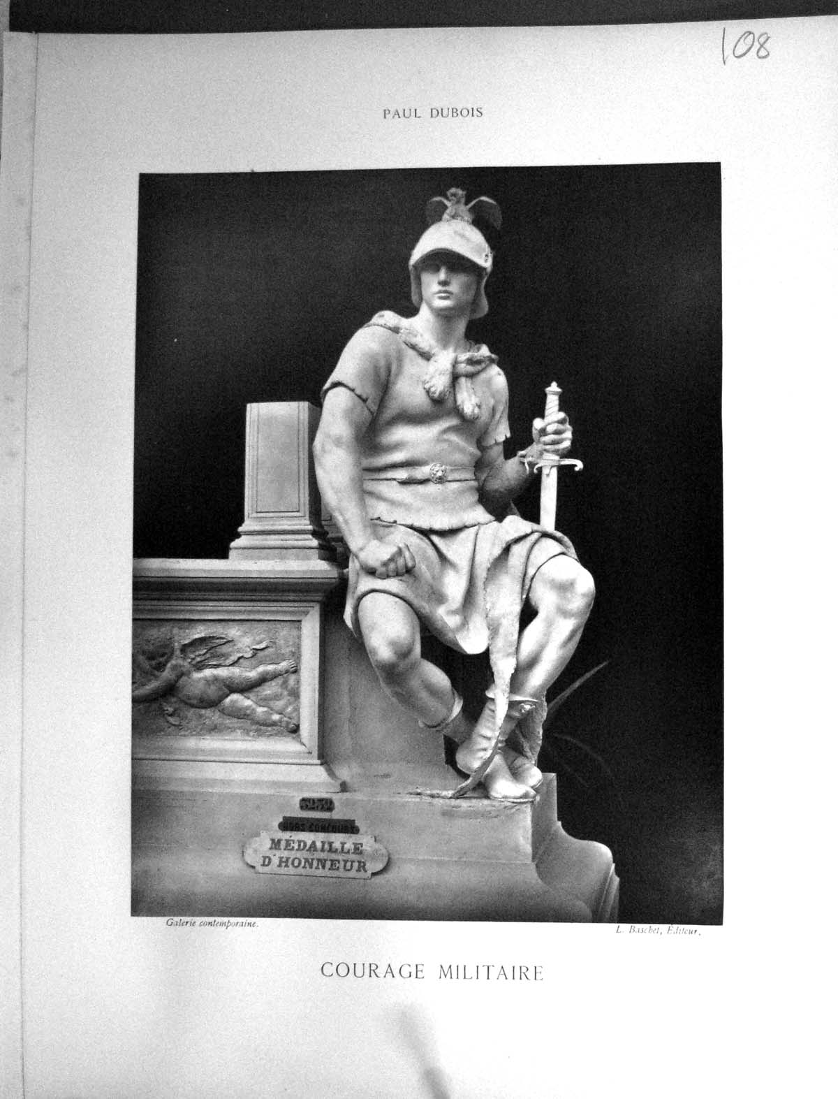 Old Galerie Contemporaine 1875 Lacroix Paul Dubois Courage Militaire Victorian