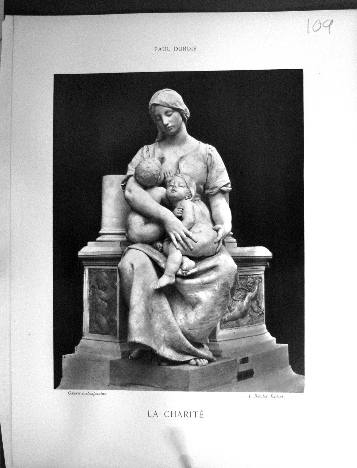 Old Galerie Contemporaine 1875 Lacroix Paul Dubois Charite Sculpture Victorian