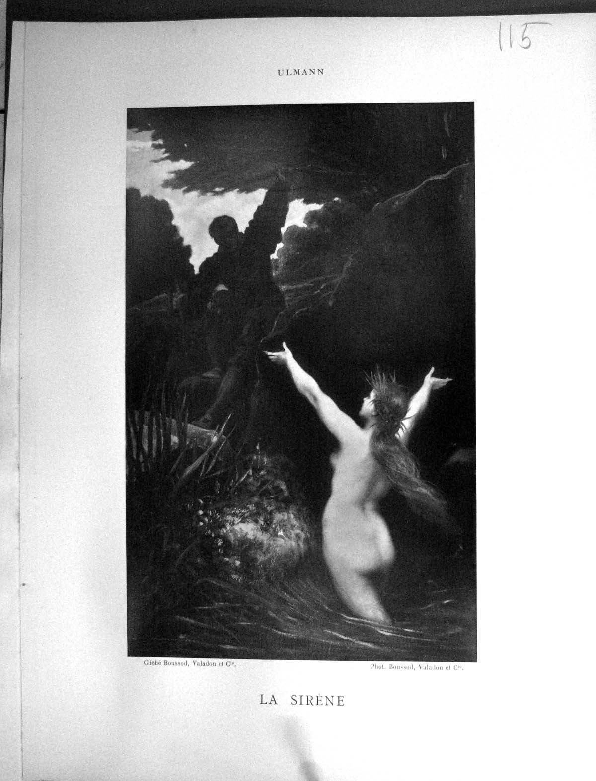 Old Galerie Contemporaine 1875 Lacroix Benjamin Ulmann La Sirene Nake Victorian