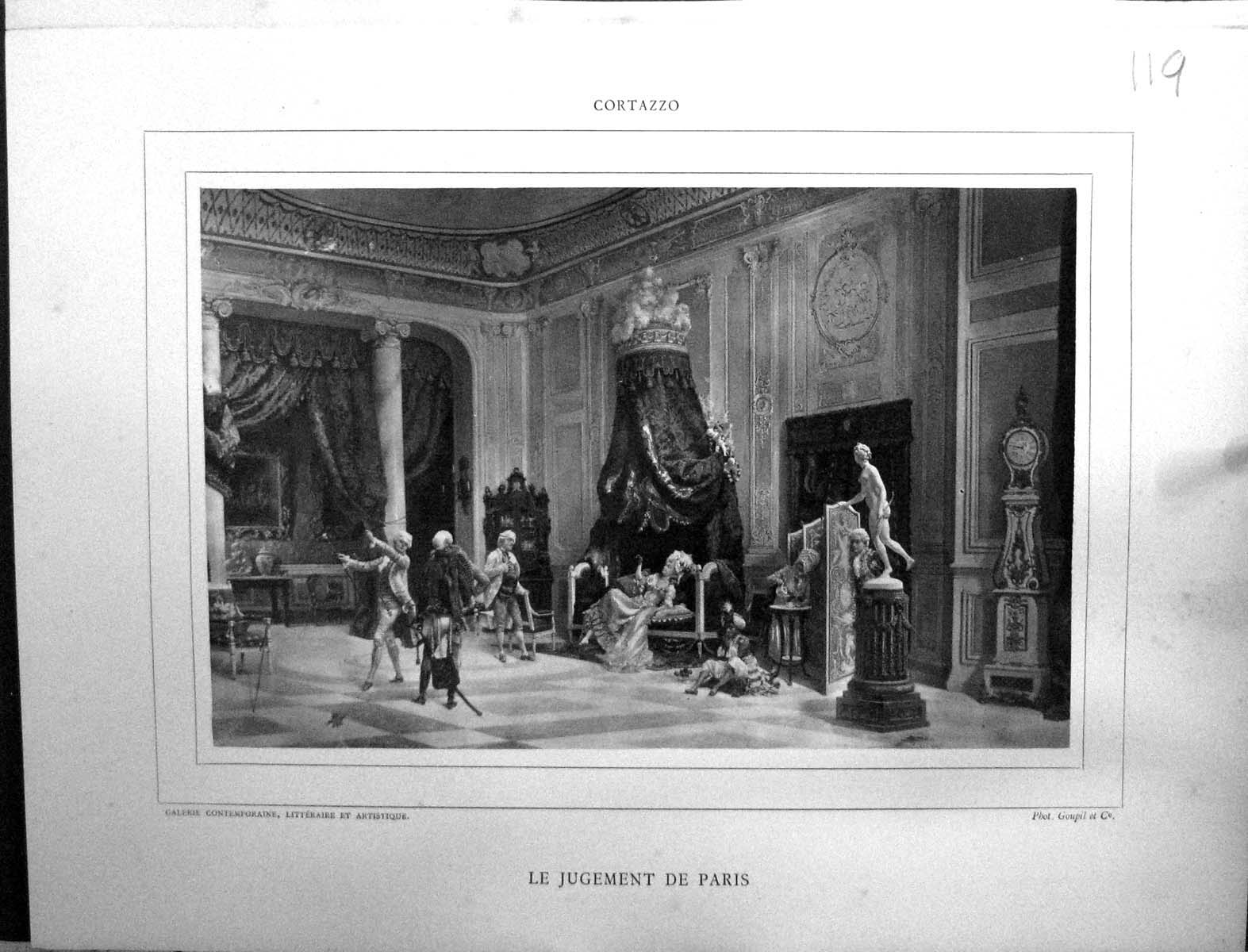 Old Galerie Contemporaine 1875 Lacroix Cortazzo Jugement Paris Court Victorian