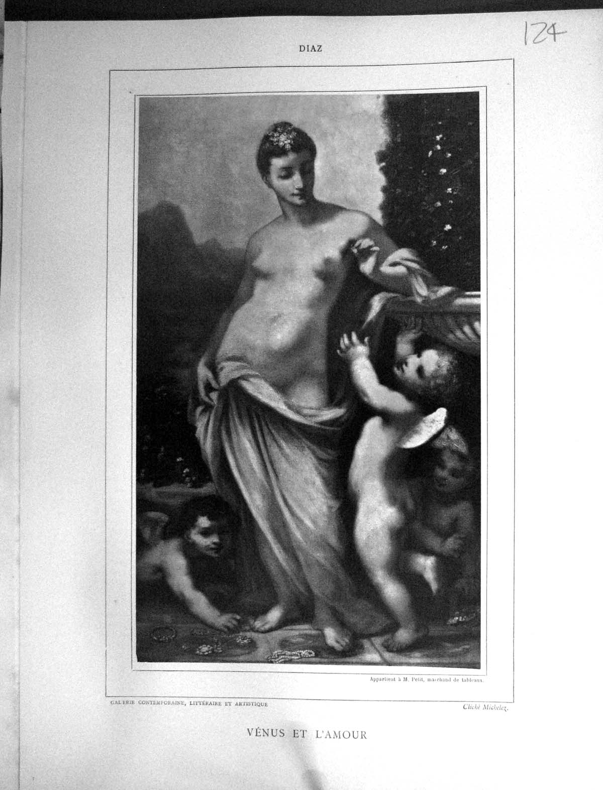 Old Galerie Contemporaine 1875 Lacroix Diaz Venus Et L'Amour Naked La Victorian