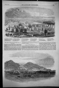 Old Print 1856 Syria Archipelago War Siers Burial Ground Cathcart Hill C 19th