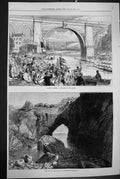 Old 1874 Paris Summer Scene Regatta Marne Devil'S Frying Pan Cadgewit Victorian