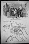 Old 1855 War Plan Attack Malakoff Soyer Camp Bivouac Kitchen Crimea P Victorian