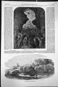 Old 1854 Haddon Hall Bakewell Road Crystallised Cavern Blu John Mine Victorian