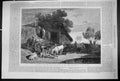 Old 1864 Stackyard Farm Scene Horses Hay Cart Liber Studiorum Turner Victorian