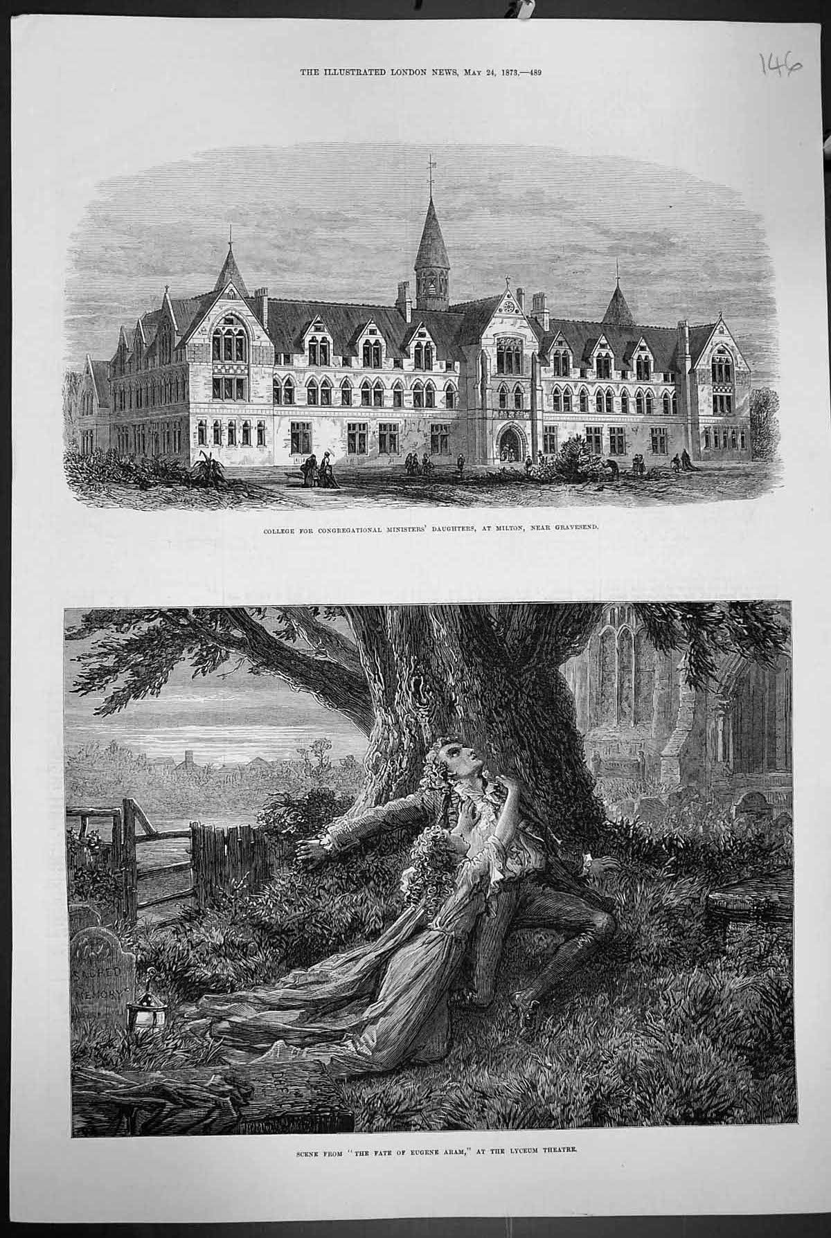 Old 1873 College Congregational Ministers Daughters Milton Lyceum The Victorian