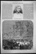 Old 1869 Bust Leigh Hunt Kensal-Green Cemetery Prince Wales Chester G Victorian