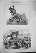 Old 1878 Ingram Rotary Machine Ing Newspapers Paris Deer-Stalker Step Victorian