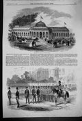 Old 1858 Crystal Palace Toronto Canada Inspection City London Militia Victorian