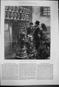 Original Old Antique Print 1873 Sketch Newgate Collection Casts Prison 19th