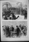 Old 1873 Opening Kew Bridge Toll Free Freedom Coachmakers Company Duk Victorian