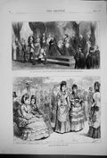 Old 1871 Thomas'S Hospital Queen Knighting Hicks Hyde Park Row Ladies Victorian