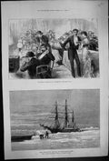 Old 1882 Arctic Exploration Eira Leigh Smith Yacht Ship New Year'S Gr Victorian